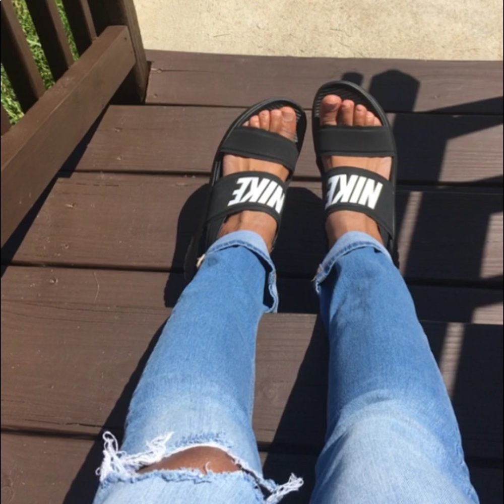 Black Nike Tanjun Sport Sandals